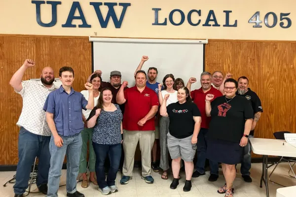 Region 9A members at New Organizing Training at UAW Local 405 in Hartford