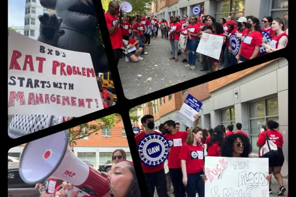 Bronx Defenders Union practice pickets