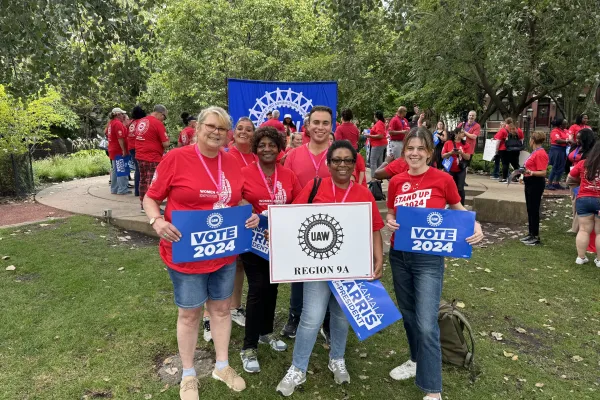 Region 9A members at 2024 Women's Conference rally in Chicago