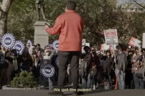 UAW Region 9A Director Brandon Mancilla: "We got the power!"