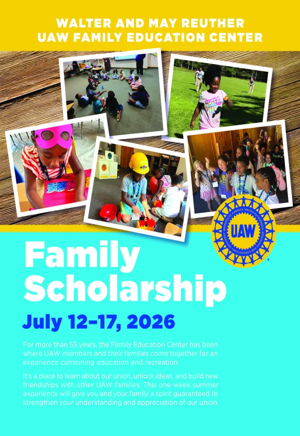 Apply Now for the 2026 Family Scholarship at Black Lake | UAW Region 9A