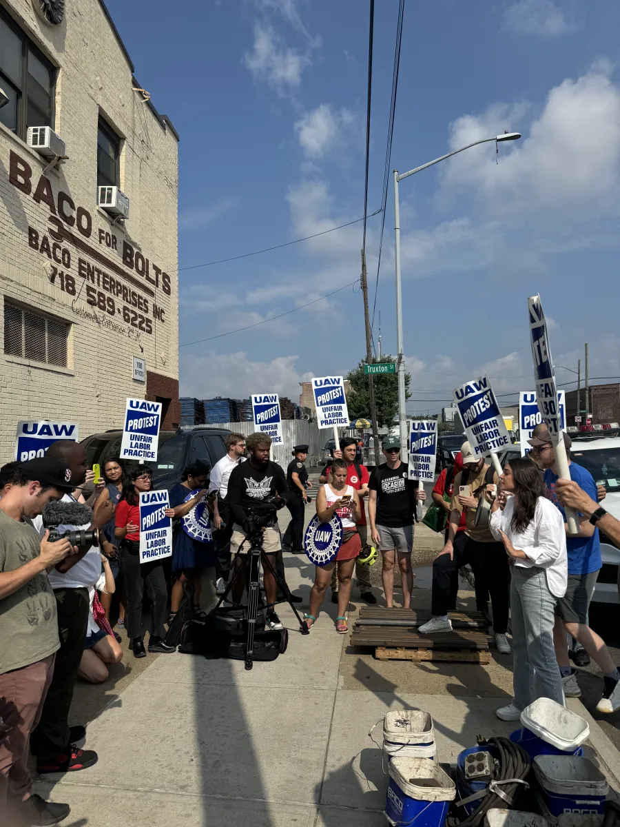 AOC addresses Local 259 rally in the Bronx