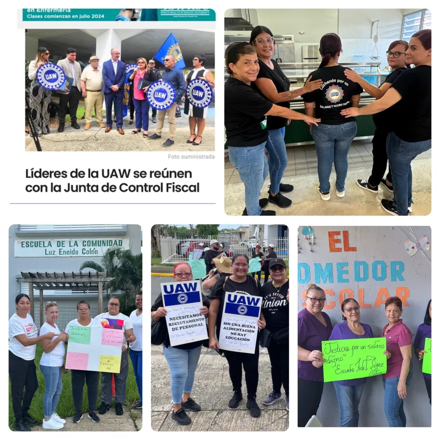 Photos of Local 2396 School Cafeteria Workers in Puerto Rico