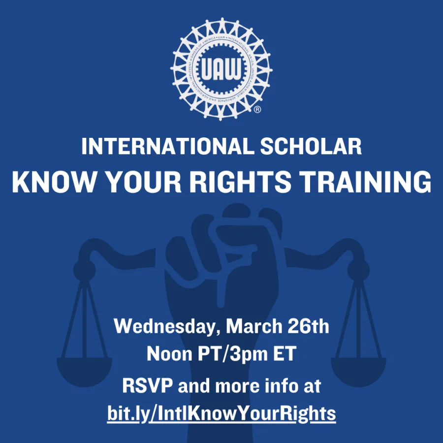 International Scholar Know Your Rights Training