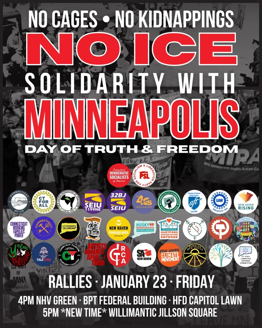 CT No ICE Rallies Jan 23 Flyer