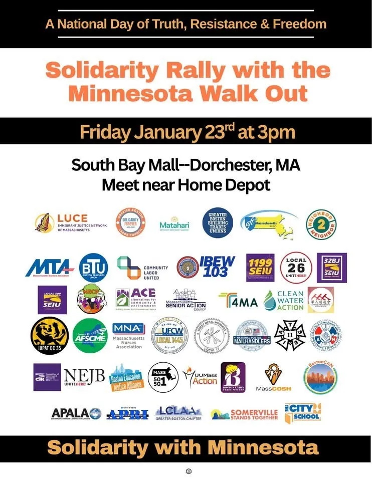 Boston Solidarity Rally Jan 23 Flyer