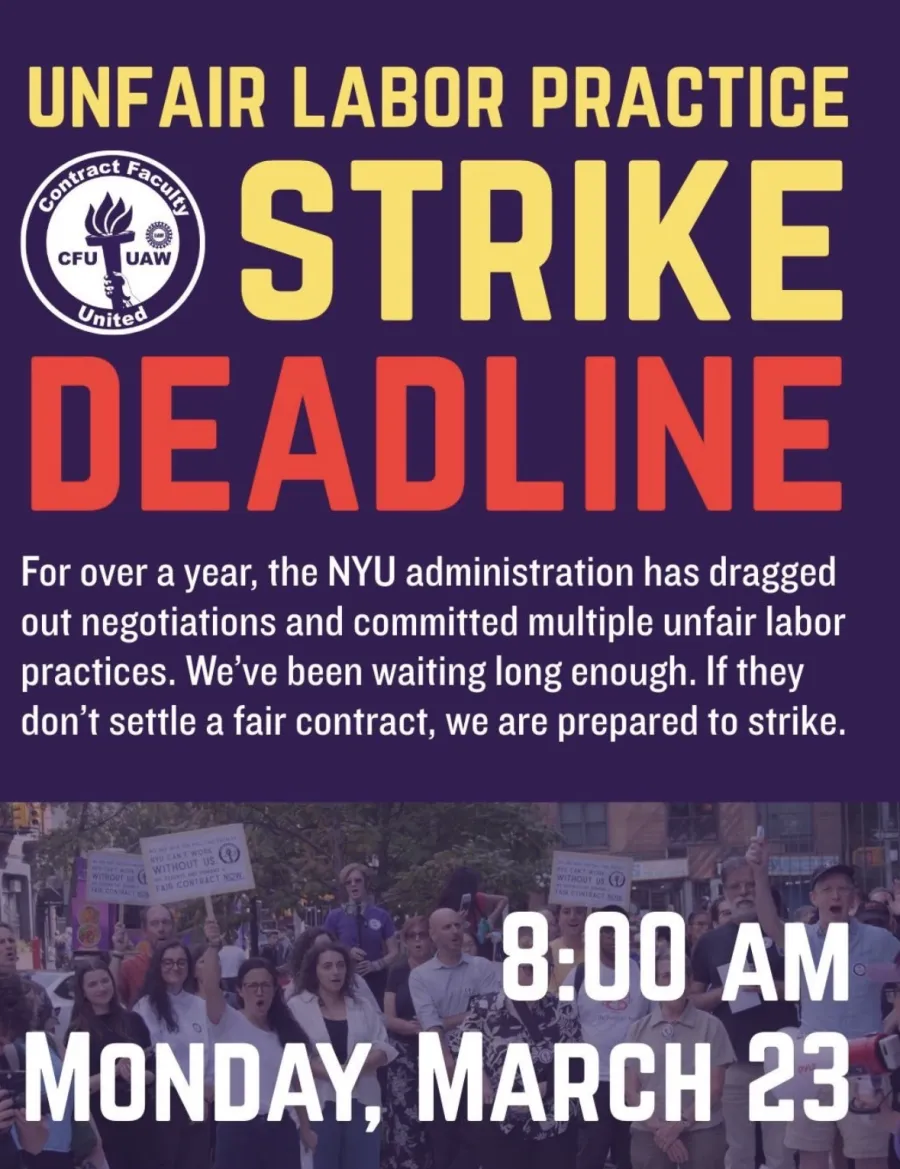 CFU-UAW Strike Deadline Flyer
