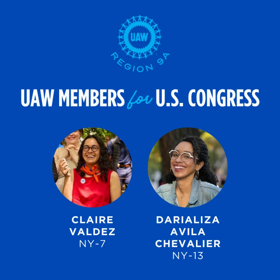 UAW Members for U.S. Congress: Claire Valdez & Darializa Avila Chevalier