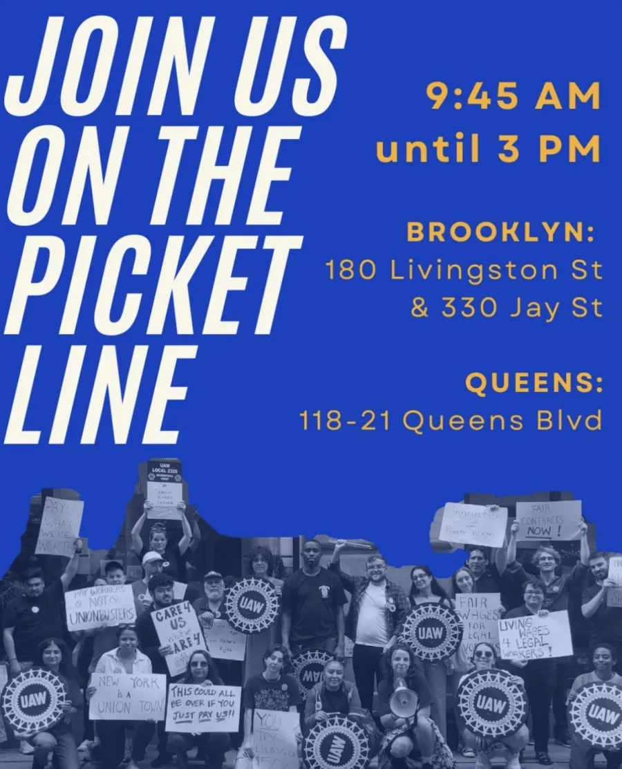 Join us on the picket line! 9:45 AM until 3 PM in Brooklyn & Queens