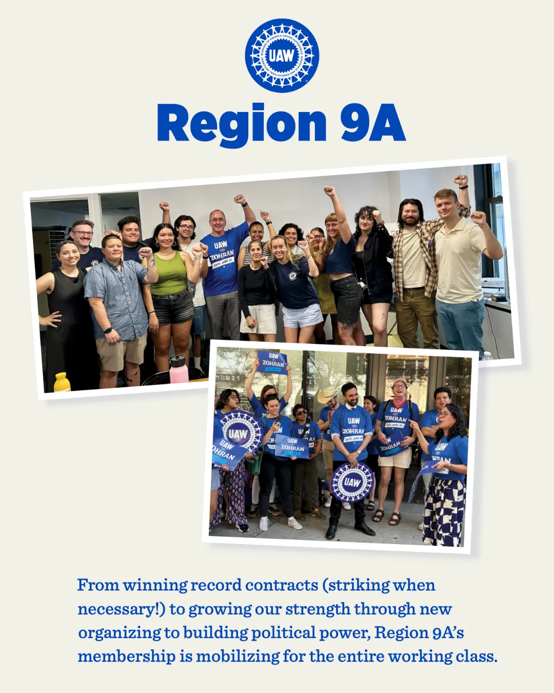 Region 9A in fall 2025 Solidarity Magazine, p. 1