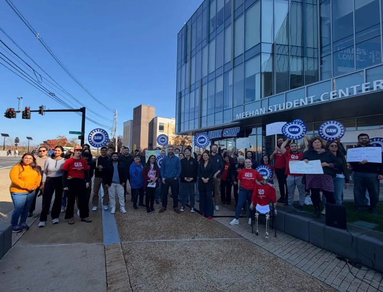 Local 1596 rally at UMass Lowell in October 2026