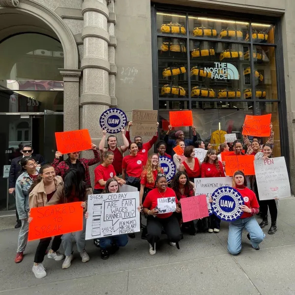 PEN America United rallying outside office