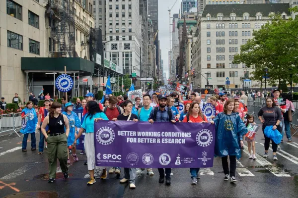 Local 4100 members at 2024 NYC Labor Day Parade