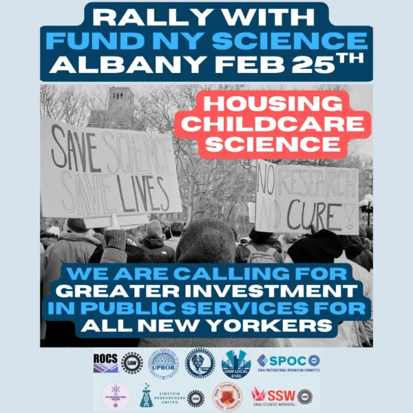 Rally with Fund NY Science in Albany