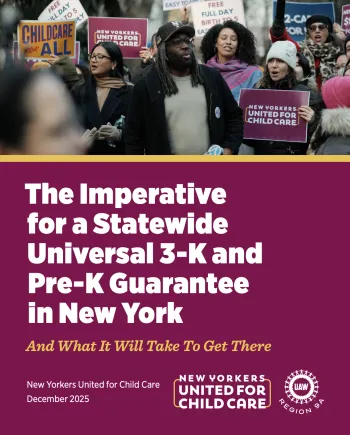 Report Cover: The Imperative for a Statewide Universal 3-K and Pre-K Guarantee in New York