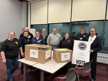 Local 2121's bargaining committee at the ratification vote at Foxwoods