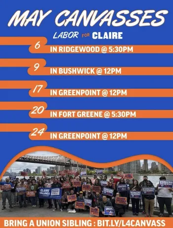 May Canvasses for Claire