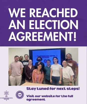 NYU Postdoc Union Reaches Election Agreement