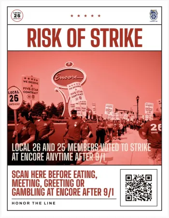 Support UNITE HERE Local 26 & Teamsters Local 25 at Encore Casino
