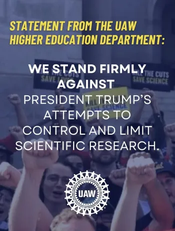 Statement From the UAW Higher Education Department
